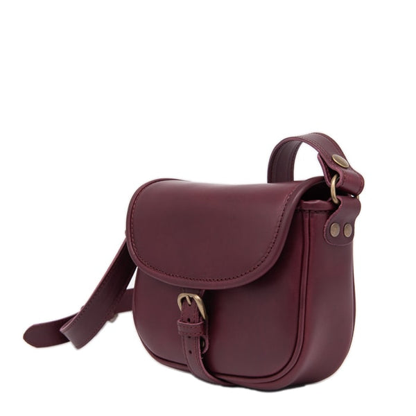 SMILY CROSSBODY BAG BORDEAUX LEATHER SMALL