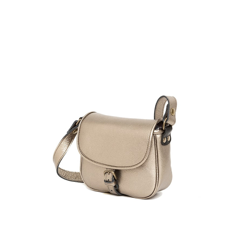 SMILY CROSSBODY HAMMARED BAG - WHITE