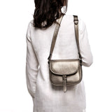 SMILY CROSSBODY HAMMARED BAG - WHITE