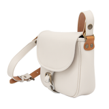 SMILY CROSSBODY HAMMARED BAG - WHITE