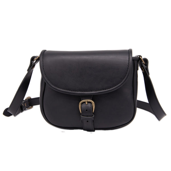 SMILY CROSSBODY BAG BLACK LEATHER MEDIUM