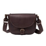 SMILY CROSSBODY BAG DARK BROWN LEATHER LARGE