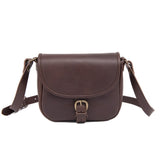 SMILY CROSSBODY BAG DARK BROWN LEATHER MEDIUM