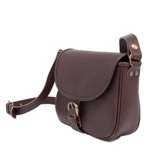 SMILY CROSSBODY BAG DARK BROWN LEATHER MEDIUM