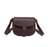 SMILY CROSSBODY BAG DARK BROWN LEATHER SMALL