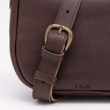 SMILY CROSSBODY BAG DARK BROWN LEATHER SMALL